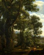 欧洲12-19世纪油画三_CLAUDE LORRAIN - Landscape with a Goatherd and Goats